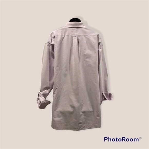 ROUNDTREE & YORKE GOLD LABEL MENS LS BUTTON-DOWN DRESS SHIRT LAVENDER 34 x 17.5 - Picture 2 of 8